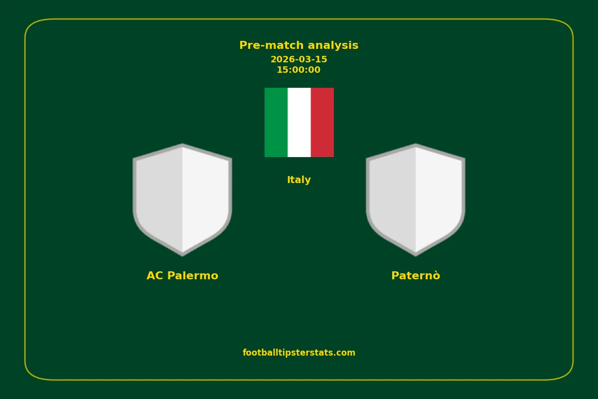 Pre-match analysis: AC Palermo vs Paternò on 2026-03-15
